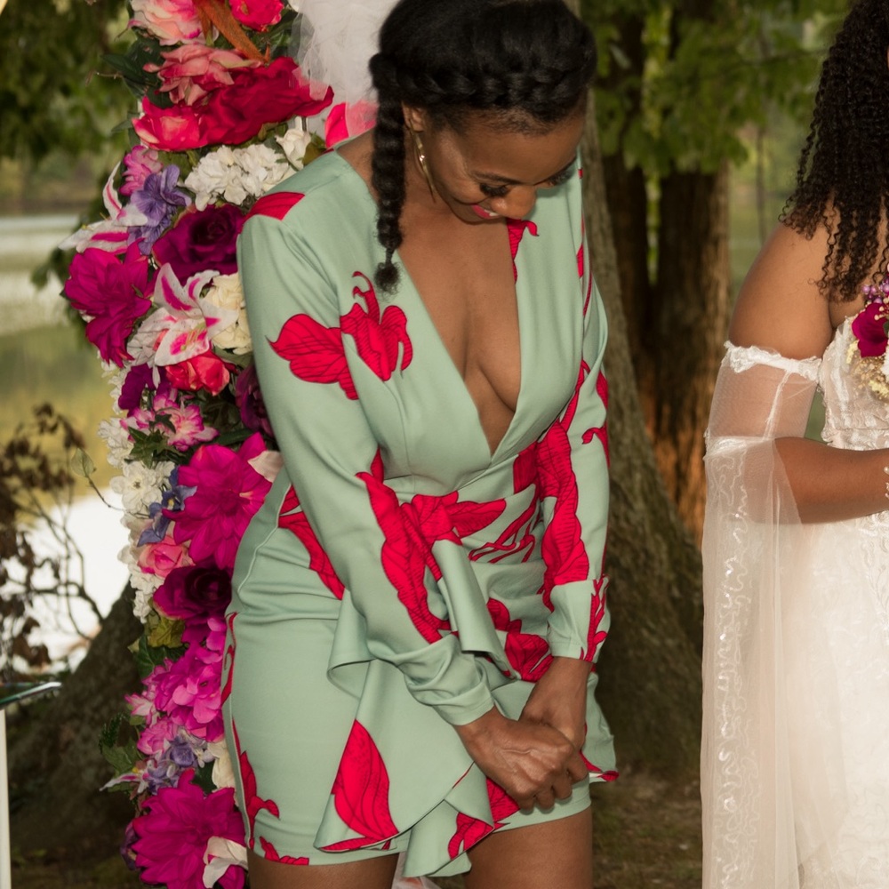 East Barton Red Lilies Dress